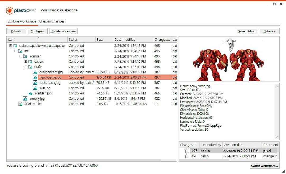 Gluon en SCM de plástico