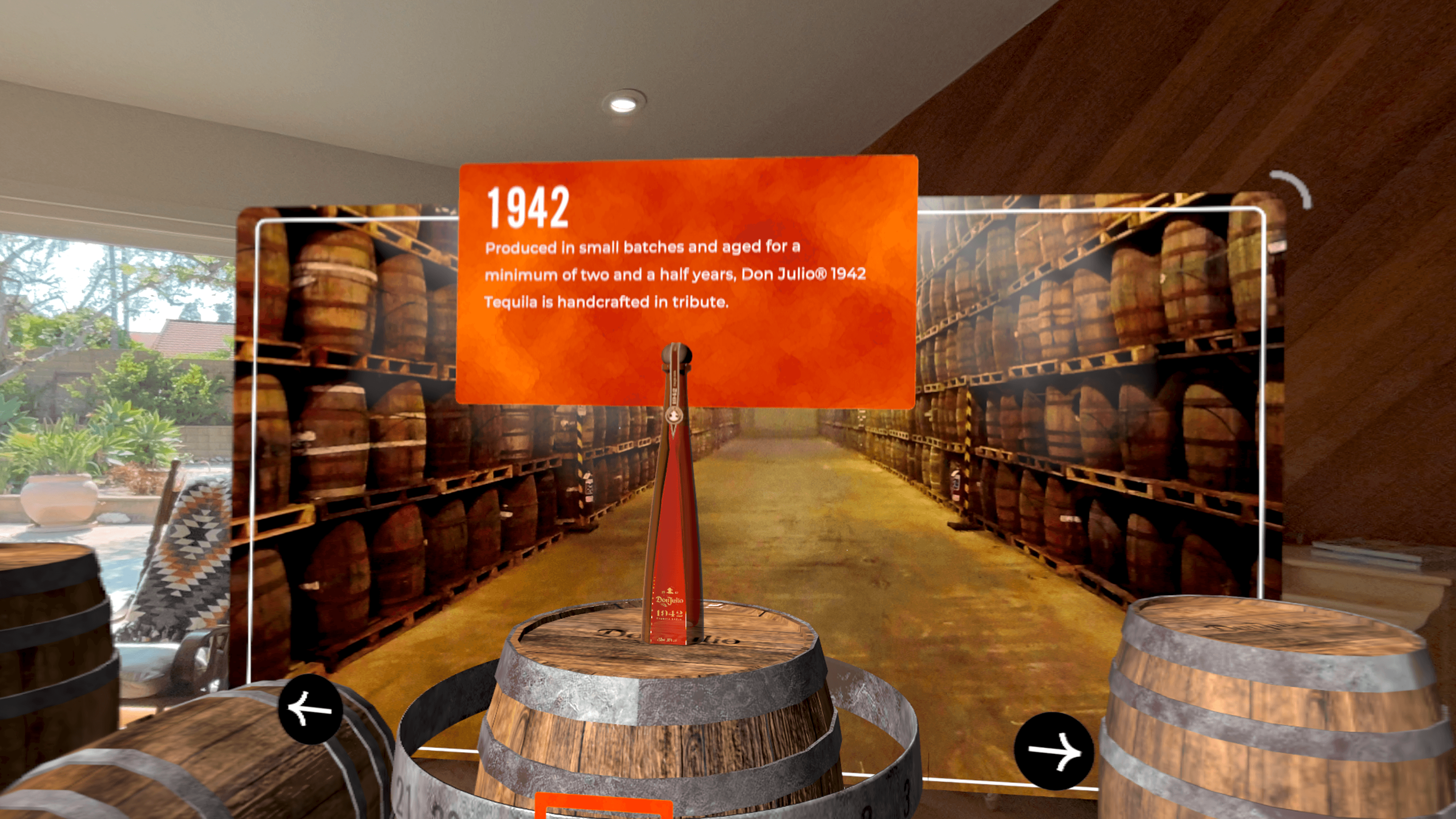 Tequila Don Julio Apple Vision Pro Experience_Barrel Room