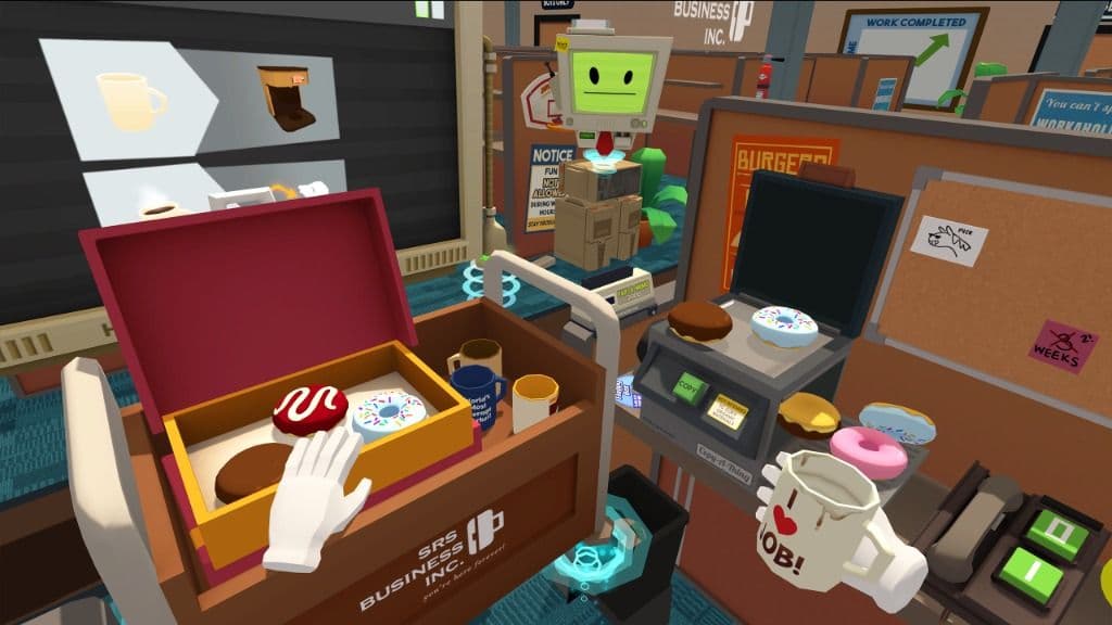 A screengrab of the Job Simulator game by Owlchemy Labs